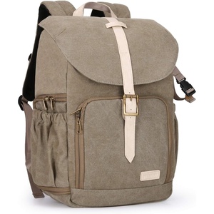 BAGSMART Camera Backpack DSLR Camera Bag Backpacks for Photographers(D-green[single Buckle])