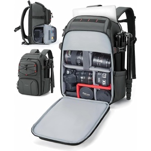 BAGSMART Camera Bag for Photographers Professional Fits up to 15.6″ Laptop(Light Grey)