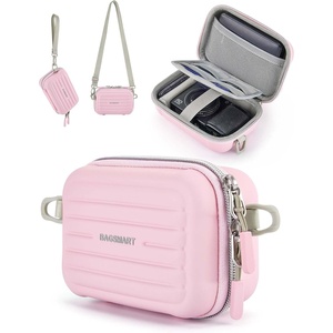 BAGSMART Digital Camera Case, Small Camera Bag with 2 Carrying Ways, Pink(Baby Pink)