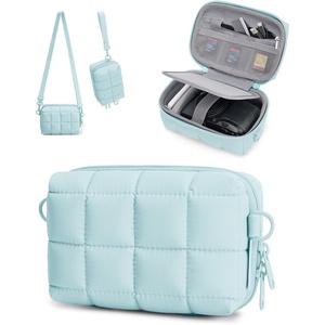BAGSMART Small Puffy Digital Camera Case, Water-repellent, Pink(Light Blue)