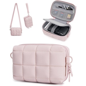 BAGSMART Small Puffy Digital Camera Case, Water-repellent, Pink(Pink)
