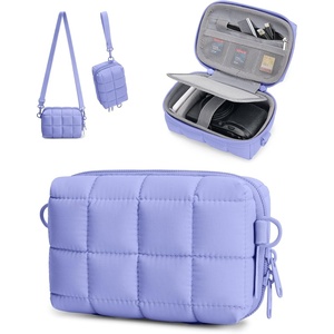 BAGSMART Small Puffy Digital Camera Case, Water-repellent, Pink(Purple)