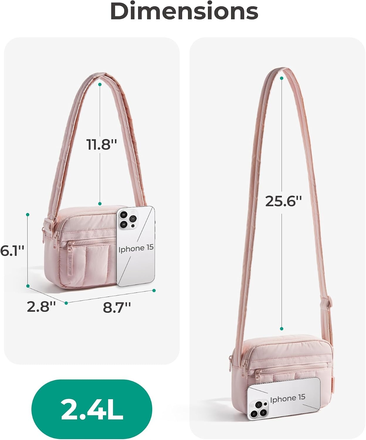 image:imageBAGSMART Cross Body Purse Mini Crossbody Bags for Women Travel PurseGrey