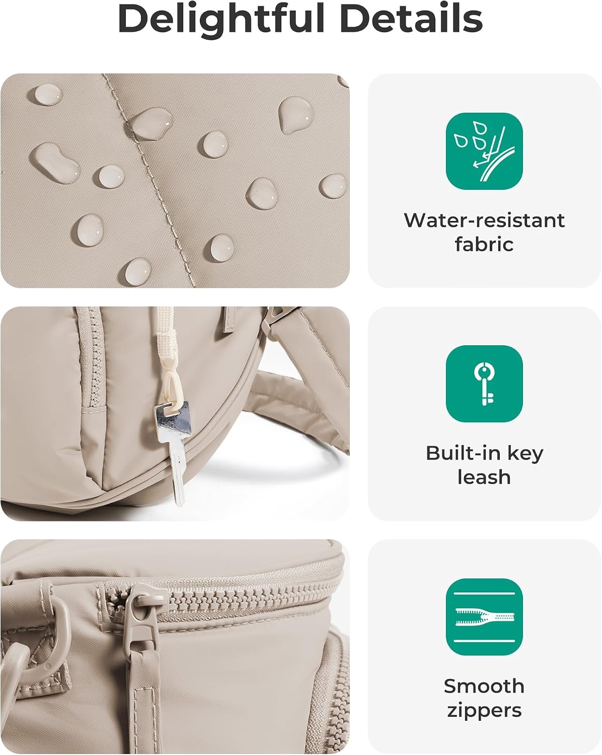 image:imageBAGSMART Crossbody Bags for Women Puffer Cute Bum Bag with Pouch03espresso Brown