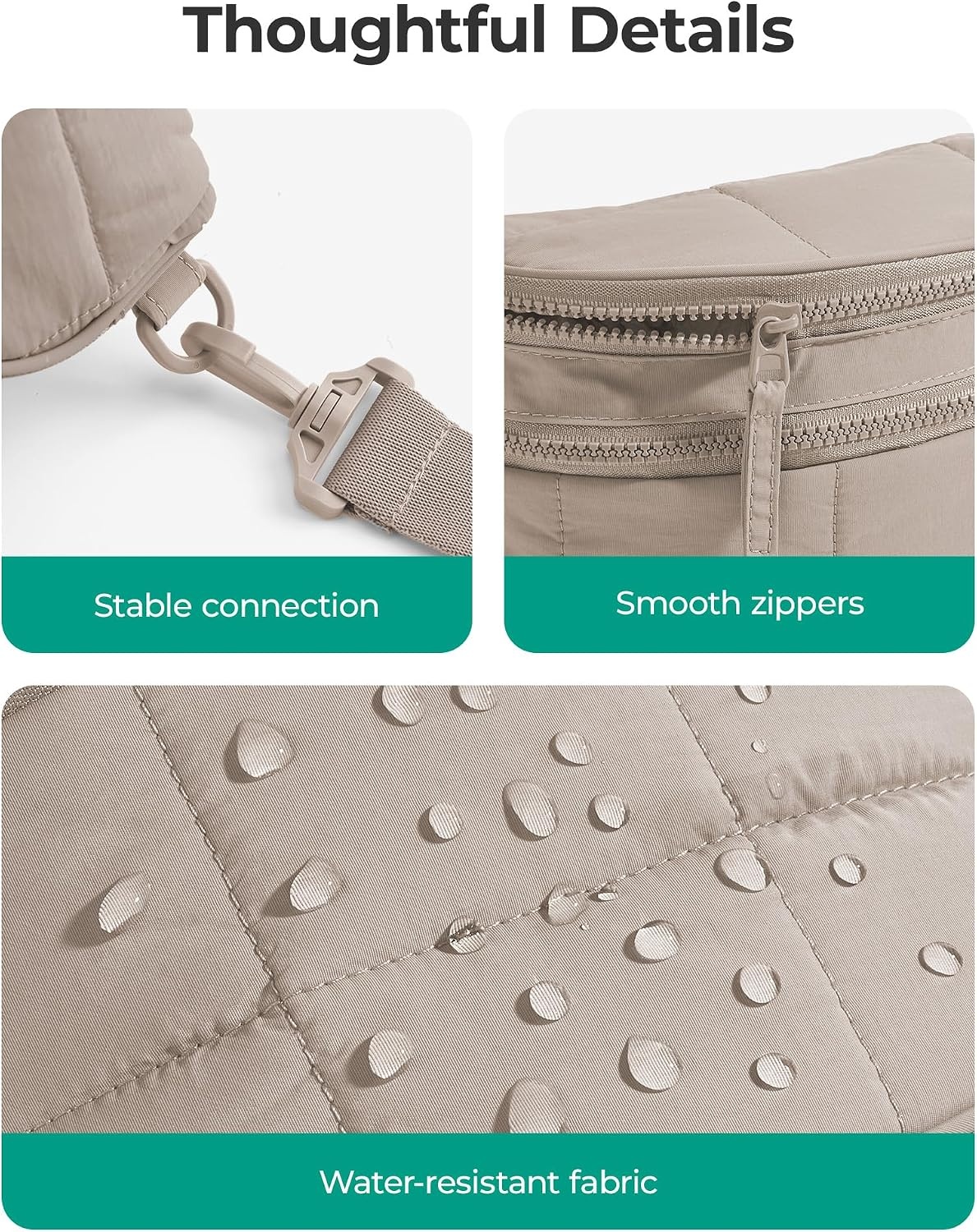 image:imageBAGSMART Crossbody Bags for Women Puffer Cute Bum Bag with PouchCoral