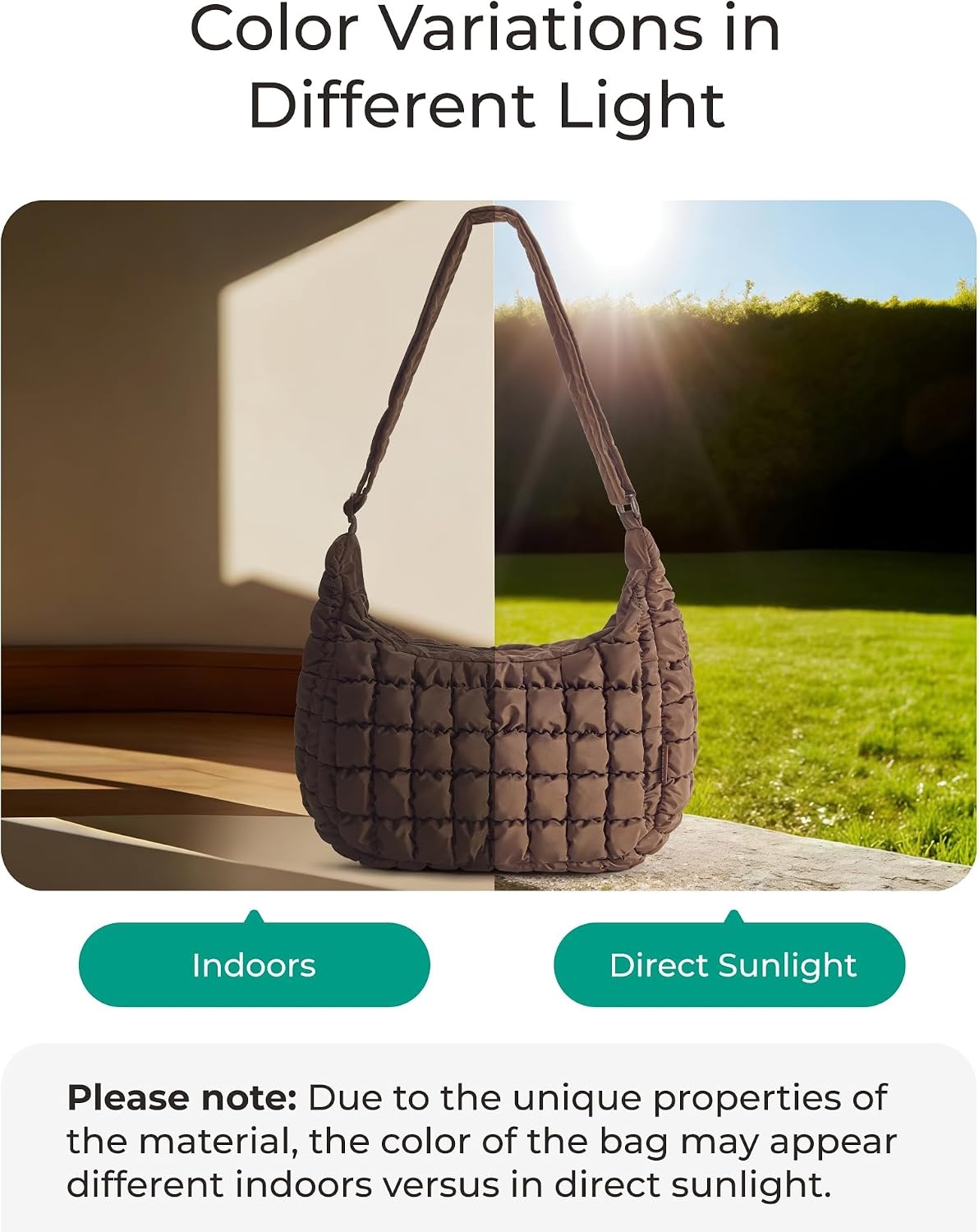 image:imageBAGSMART Quilted Crossbody Bags for Women Travel Purses Hobo Shoulder BagDark Brown