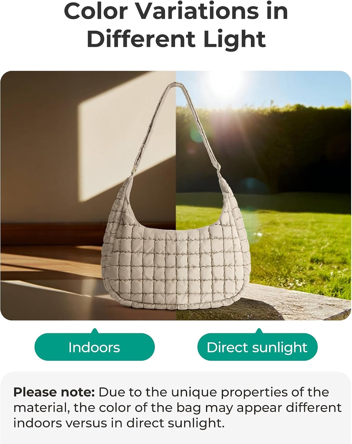 image:imageBAGSMART Quilted Crossbody Bags for Women Travel Purses Hobo Shoulder BagEarth Tone Camel