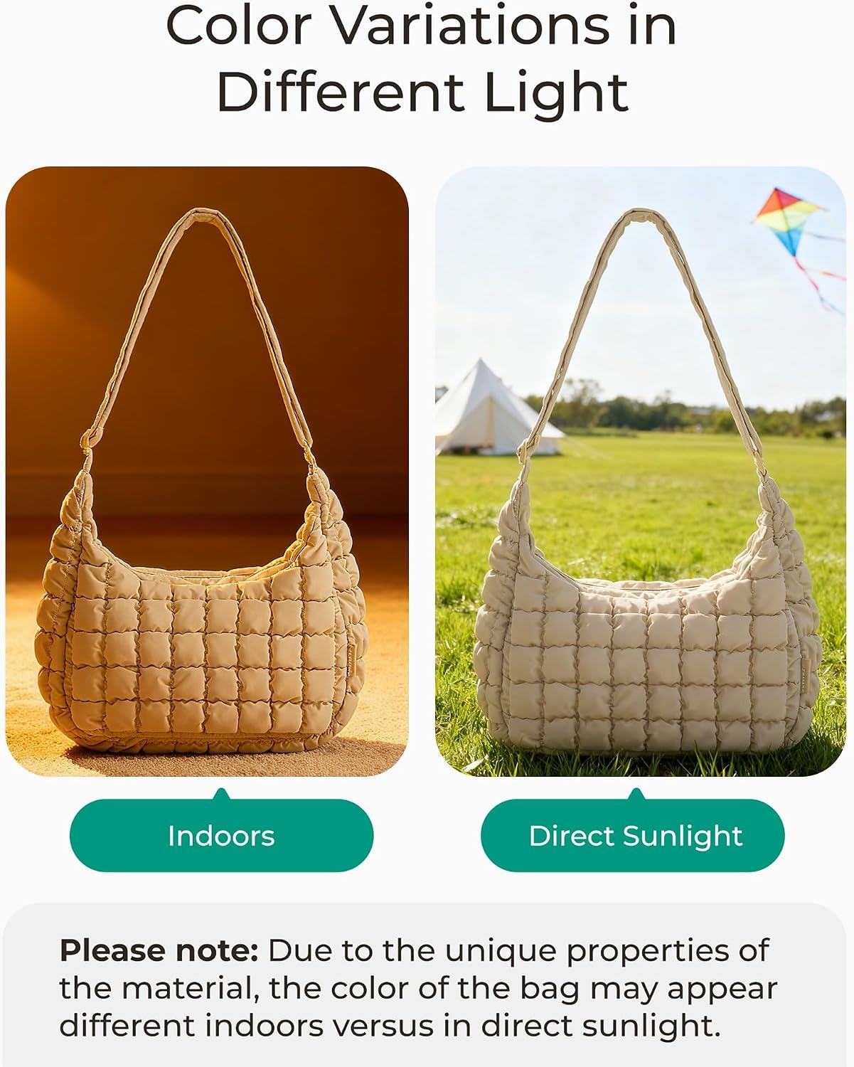 image:imageBAGSMART Quilted Crossbody Bags for Women Travel Purses Hobo Shoulder BagIced Lavender