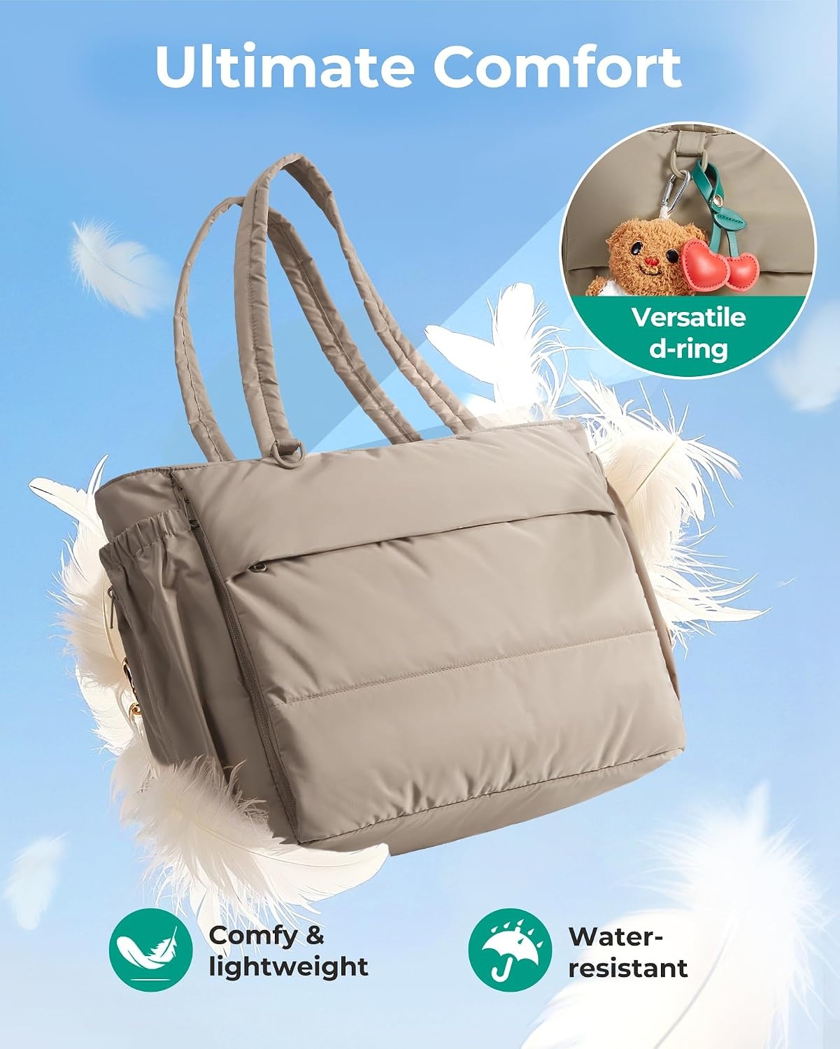image:imageBAGSMART Yoga Pilates Tote Bag for Women with Knotted Handle Gym BagClassic