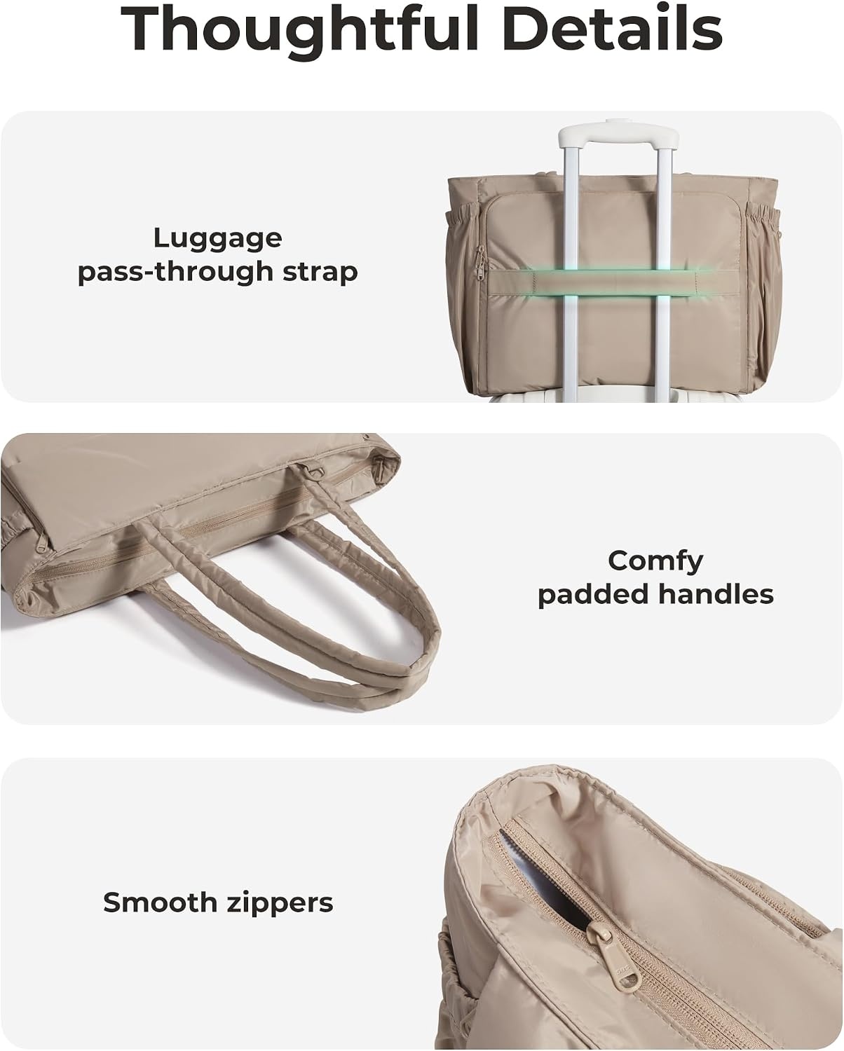 image:imageBAGSMART Yoga Pilates Tote Bag for Women with Knotted Handle Gym BagClassic