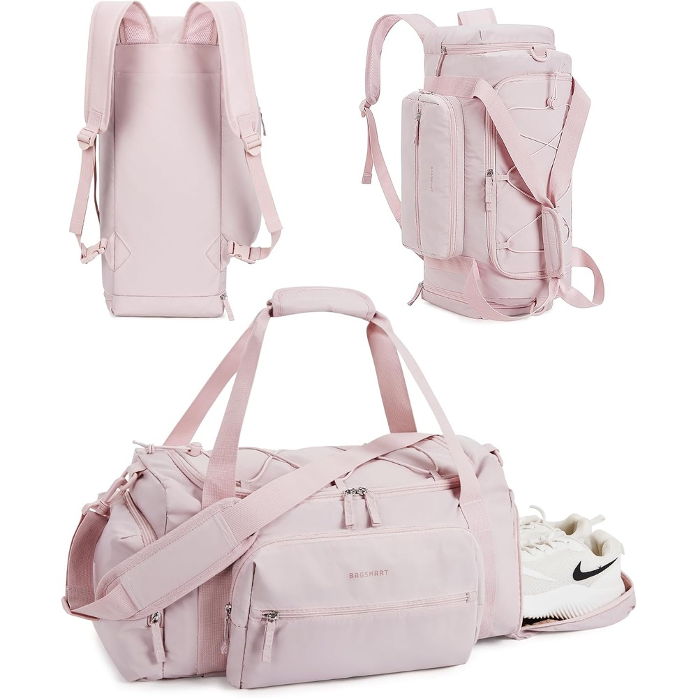 image:imageBAGSMART 4IN1 Gym Bag for Women Men TSA Duffle Bag for TravelABaby pink