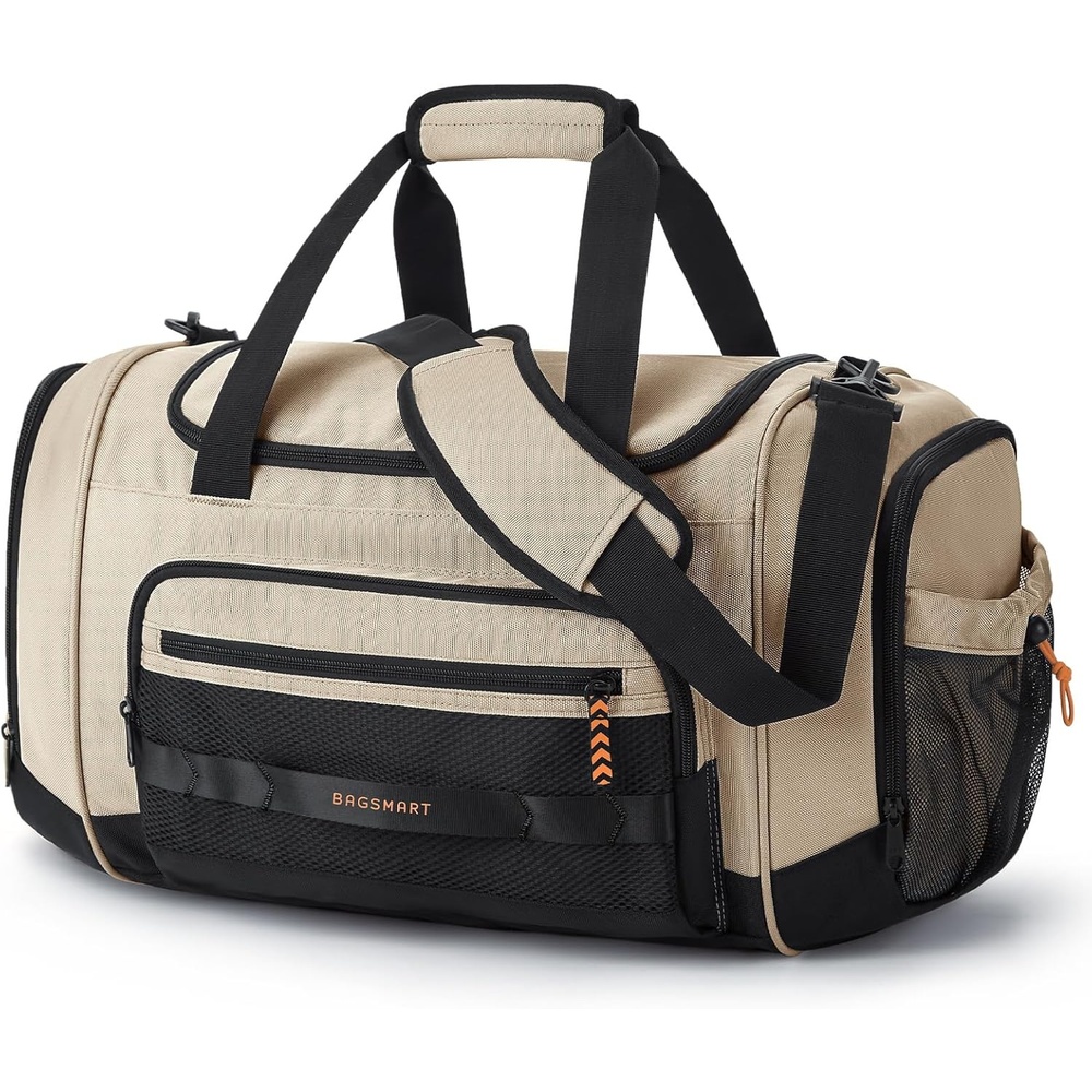 image:imageBAGSMART 4IN1 Gym Bag for Women Men TSA Duffle Bag for TravelKakhi