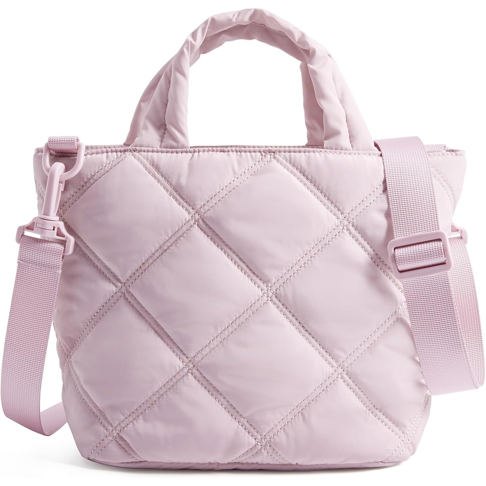 image:imageBAGSMART Crossbody Bags for Women Lightweight Purses for Women Quilted Puffer Tote Handbags for Daily UseShopTravelBaby Pink