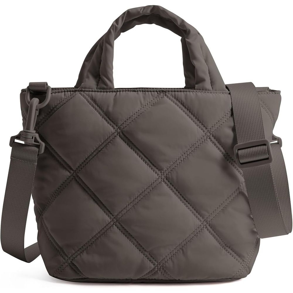 image:imageBAGSMART Crossbody Bags for Women Lightweight Purses for Women Quilted Puffer Tote Handbags for Daily UseShopTravelGrey