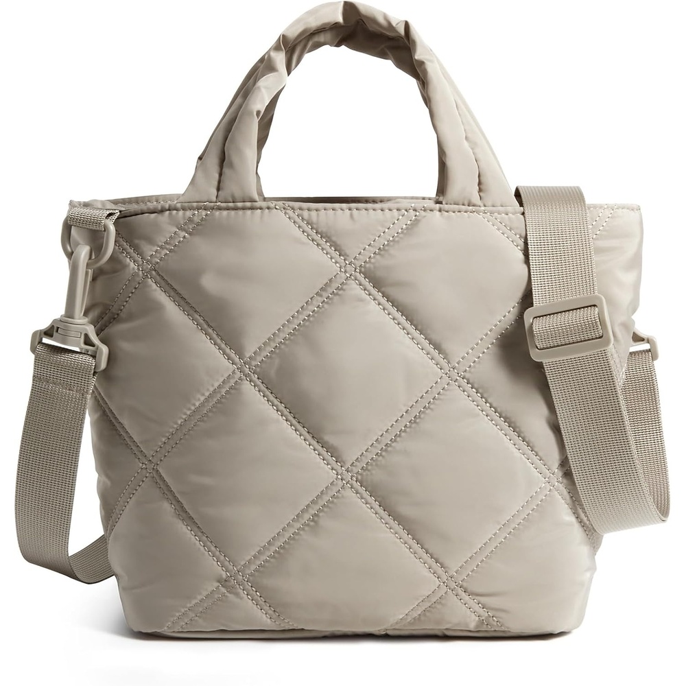 image:imageBAGSMART Crossbody Bags for Women Lightweight Purses for Women Quilted Puffer Tote Handbags for Daily UseShopTravelLight Tan