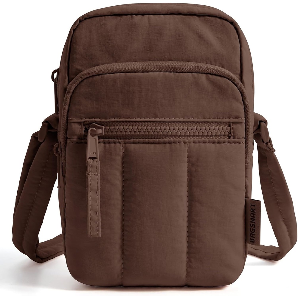 image:imageBAGSMART Crossbody Bags for Women Mini Cell Phone Cross body Purses Travel Wallet with RFID Blocking Card SlotsCoffee Brown