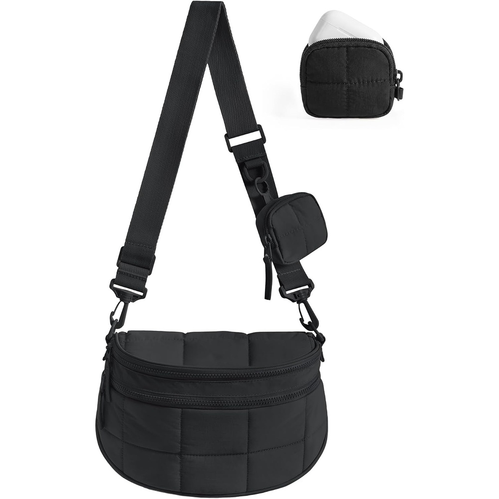image:imageBAGSMART Crossbody Bags for Women Puffer Cute Bum Bag with PouchBlack