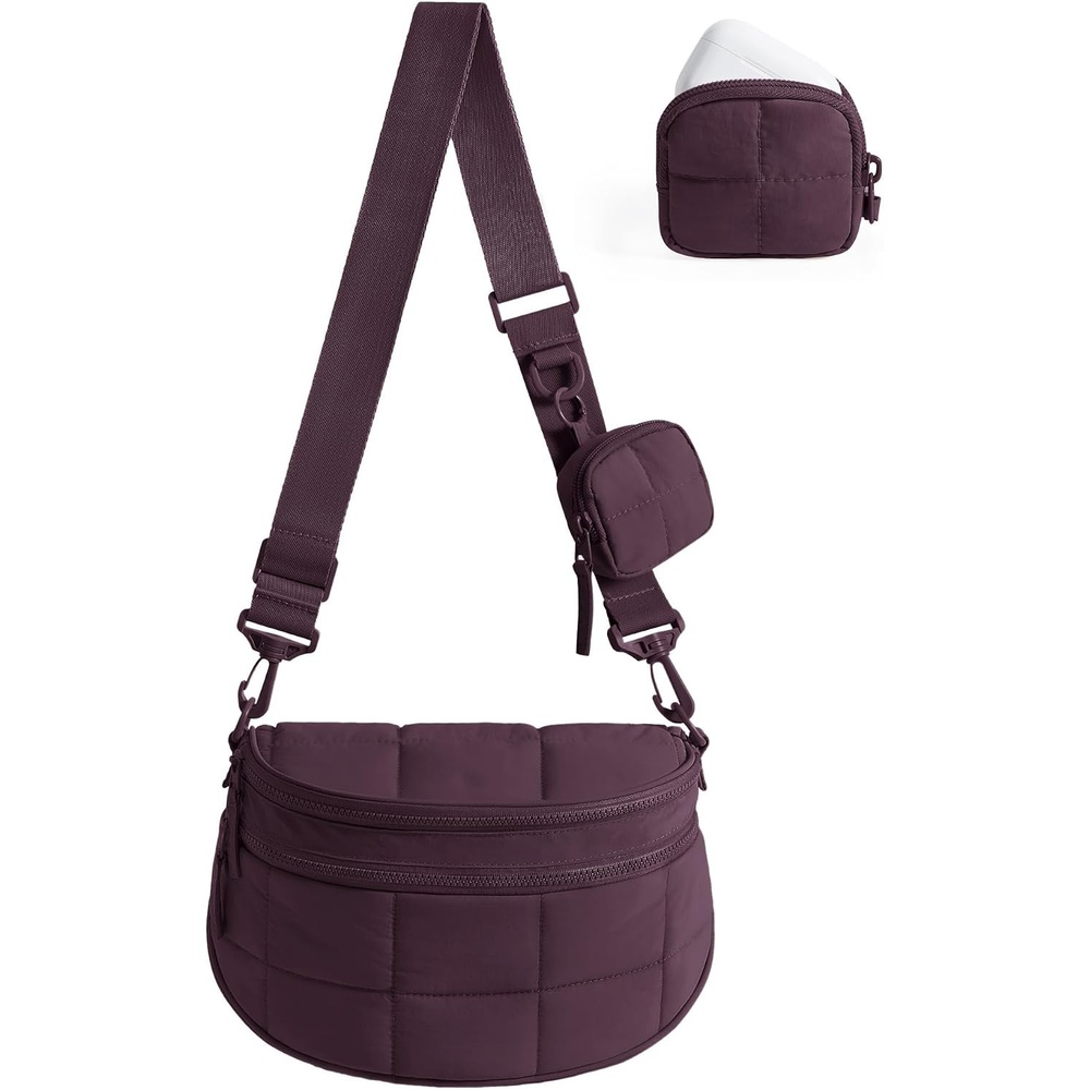 image:imageBAGSMART Crossbody Bags for Women Puffer Cute Bum Bag with PouchGrape