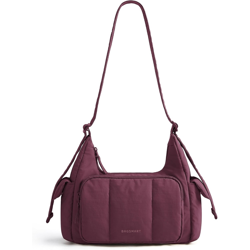 image:imageBAGSMART Crossbody Hobo Bags for Women Small Puffer Everyday PurseCherry Red