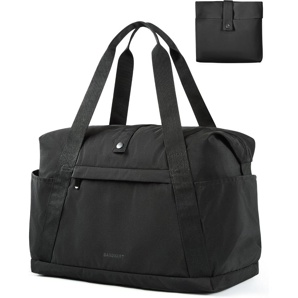image:imageBAGSMART For Spirit Airlines Personal Item Bag 23L Foldable Weekender Bags for Women Gym Tote Overnight Bag for TravelBlack