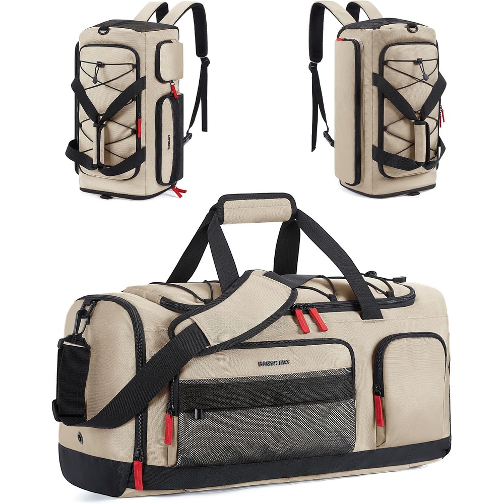 image:imageBAGSMART Gym Bag for Men Athletic Sports Backpack Travel Hiking DuffelKhaki