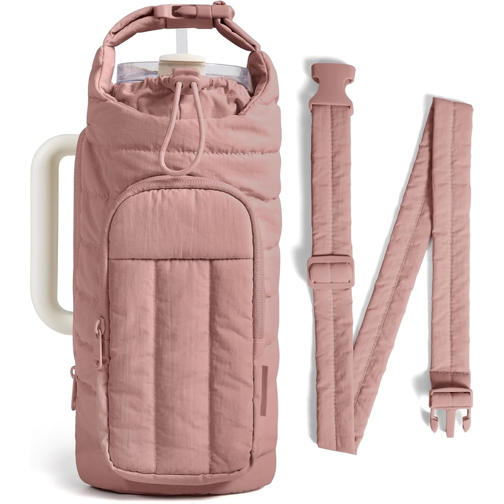 image:imageBAGSMART Magnetic 40oz Water Bottle Holder with Strap Crossbody Purse Gym Accessories for WomenDark Pink