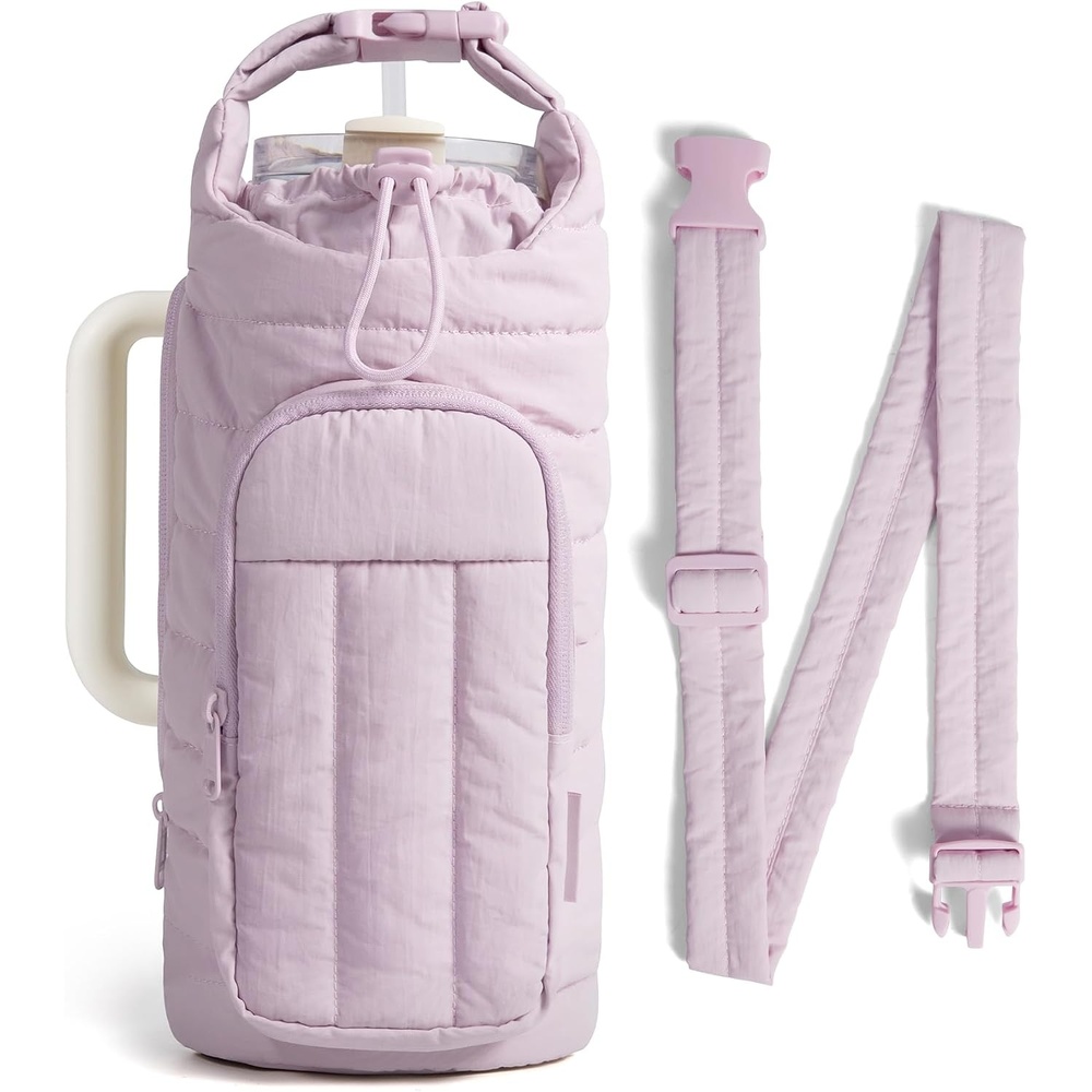 image:imageBAGSMART Magnetic 40oz Water Bottle Holder with Strap Crossbody Purse Gym Accessories for WomenPurple