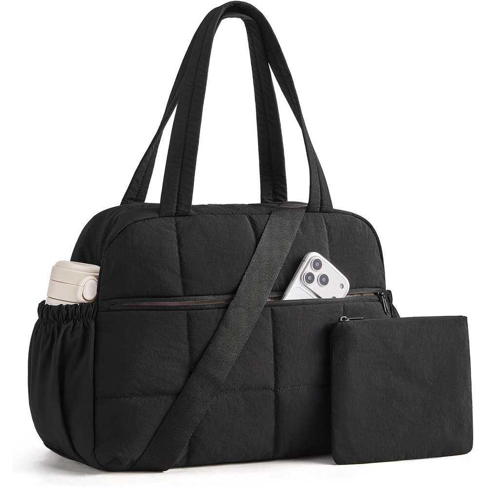 image:imageBAGSMART Small Gym Bag for Women 2 Set Travel Duffel Bags BlackBlack