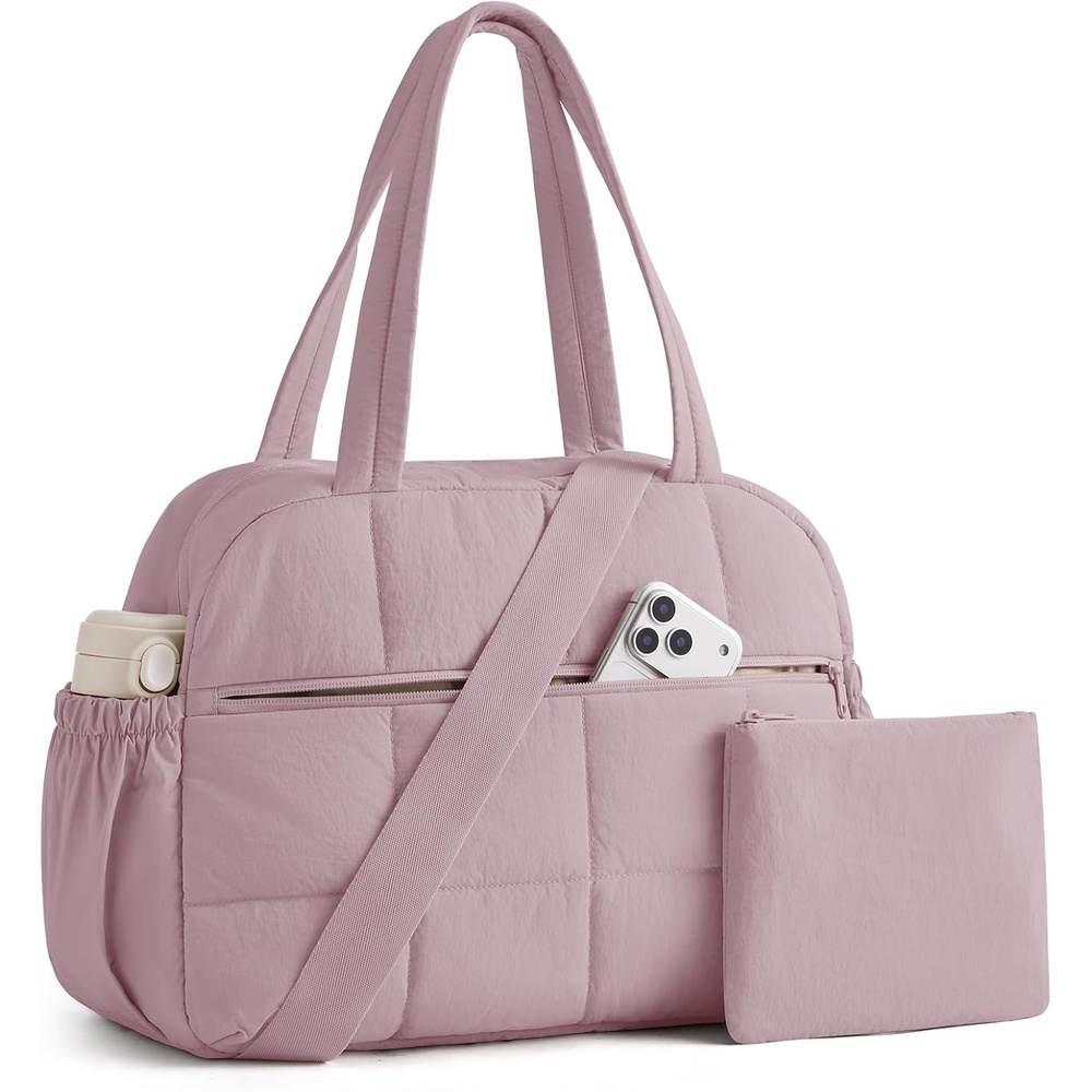 image:imageBAGSMART Small Gym Bag for Women 2 Set Travel Duffel Bags BlackPurple