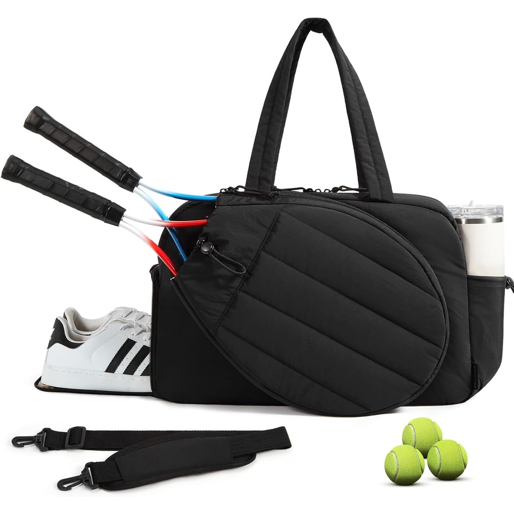 image:imageBAGSMART Tennis Gym Bag for Women 2in1 Pickleball Backpack Sports DuffleBlack