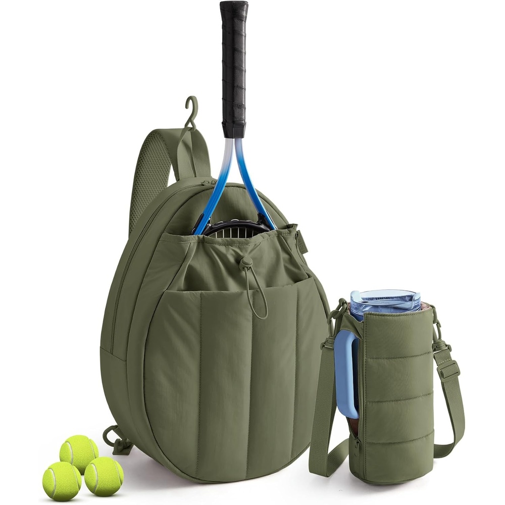 image:imageBAGSMART Tennis Gym Bag for Women 2in1 Pickleball Backpack Sports DuffleForest Green