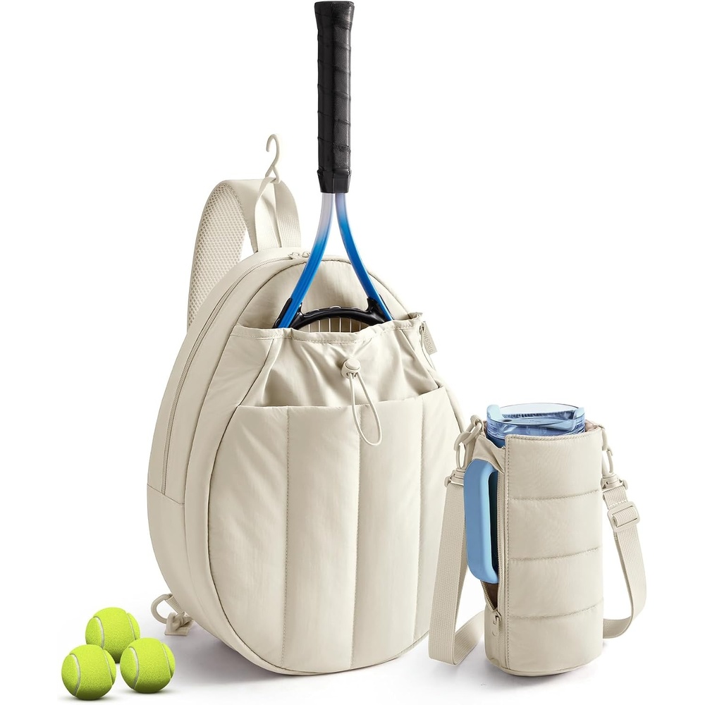 image:imageBAGSMART Tennis Gym Bag for Women 2in1 Pickleball Backpack Sports DufflePuff White