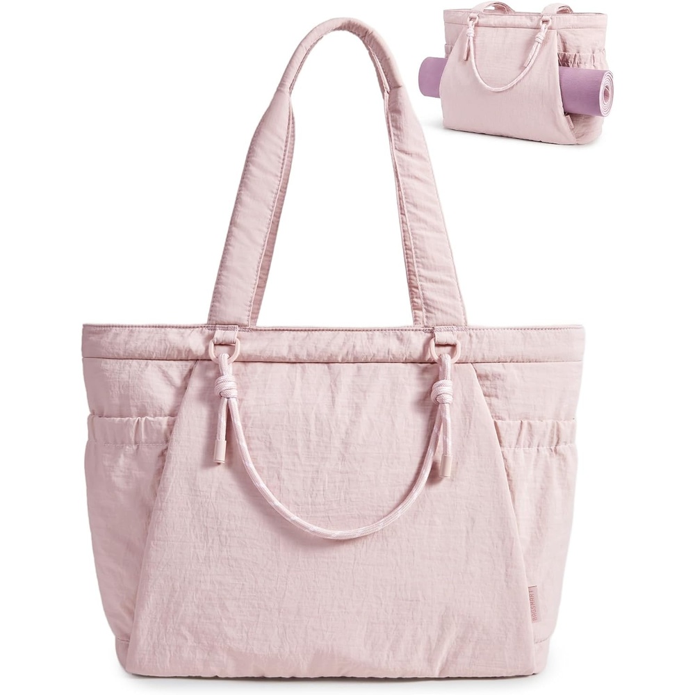 image:imageBAGSMART Yoga Pilates Tote Bag for Women with Knotted Handle Gym BagBaby Pink