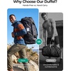 BAGSAMRT 60L Foldable Duffle Bag for Travel, Large Travel Duffel Bag for Men, 4 in 1 Travel Backpack, Carry on Weekender Bag, Light Brown(Green)