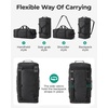 BAGSAMRT 60L Foldable Duffle Bag for Travel, Large Travel Duffel Bag for Men, 4 in 1 Travel Backpack, Carry on Weekender Bag, Light Brown(Green)