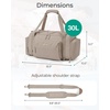 BAGSMART 4-IN-1 Gym Bag for Women Men, TSA Duffle Bag for Travel(A-Baby pink)
