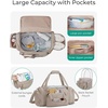 BAGSMART 4-IN-1 Gym Bag for Women Men, TSA Duffle Bag for Travel(D-Beige)