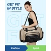BAGSMART 4-IN-1 Gym Bag for Women Men, TSA Duffle Bag for Travel(Kakhi)