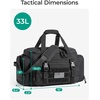 BAGSMART 4-IN-1 Gym Bag for Women Men, TSA Duffle Bag for Travel(Military Black)