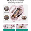 BAGSMART Crossbody Bags for Women, Lightweight Purses for Women, Quilted Puffer Tote Handbags for Daily Use,Shop,Travel(Baby Pink)