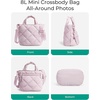 BAGSMART Crossbody Bags for Women, Lightweight Purses for Women, Quilted Puffer Tote Handbags for Daily Use,Shop,Travel(Baby Pink)