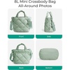 BAGSMART Crossbody Bags for Women, Lightweight Purses for Women, Quilted Puffer Tote Handbags for Daily Use,Shop,Travel(Forest Green)
