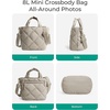 BAGSMART Crossbody Bags for Women, Lightweight Purses for Women, Quilted Puffer Tote Handbags for Daily Use,Shop,Travel(Grey)