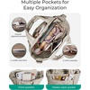 BAGSMART Crossbody Bags for Women, Lightweight Purses for Women, Quilted Puffer Tote Handbags for Daily Use,Shop,Travel(Grey)
