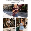 BAGSMART Crossbody Bags for Women, Lightweight Purses for Women, Quilted Puffer Tote Handbags for Daily Use,Shop,Travel(Grey)
