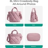 BAGSMART Crossbody Bags for Women, Lightweight Purses for Women, Quilted Puffer Tote Handbags for Daily Use,Shop,Travel(Pink)