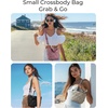 BAGSMART Crossbody Bags for Women, Lightweight Purses for Women, Quilted Puffer Tote Handbags for Daily Use,Shop,Travel(Pink)