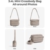 BAGSMART Crossbody Bags for Women, Puffer Crossbody Purses for Women with RFID Blocking Slots, Handbags Wallet Small Purse(Coffee Brown)