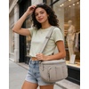 BAGSMART Crossbody Bags for Women, Puffer Cute Bum Bag with Pouch(02-latte Brown)