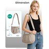 BAGSMART Crossbody Bags for Women, Puffer Cute Bum Bag with Pouch(Cashmere Beige)